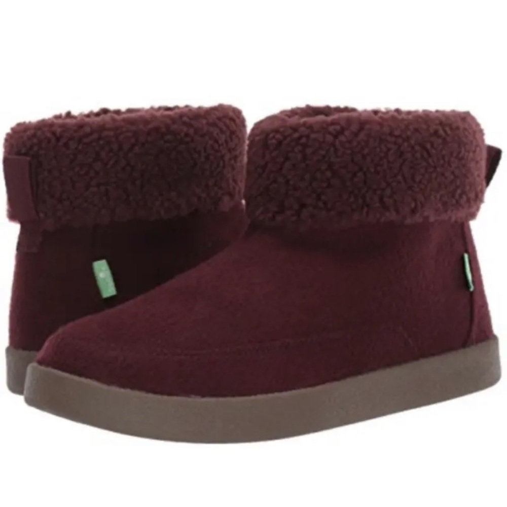 SANUK Roll Top Bay-Sick Bootie 7M Bitter Chocolate VGC!